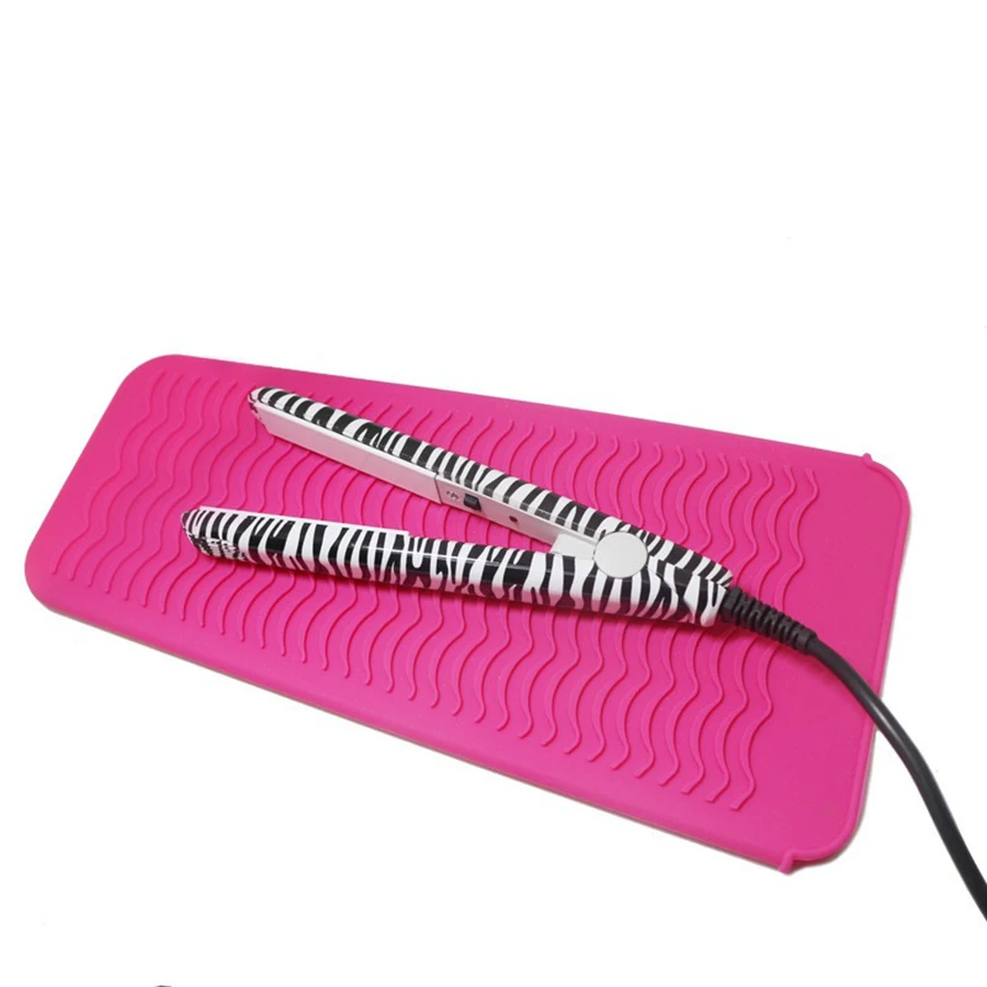 Silicone Heat Resistant Travel Mat Pouch for Curling Iron Hair Straightener Multi-function Non-slip Flat Iron Hair Styling Tool