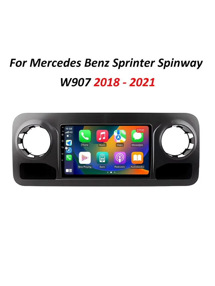 Auto Video Multimedia Speler Voor Mercedes Benz Sprinter Spinway W907 2018 2019 2020 2021 Dsp Stereo Draadloze Carplay Touchscreen - afbeelding 2