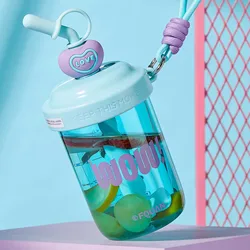 Frosted Bottle With Carry Handle For Travel Water Bottles With Straw Leak-Proof Bpa-Free Shaker Cups For Protein Shakese