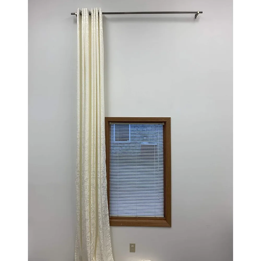 Tende in velluto extra lunghe su misura per soffitti da 8-24 piedi, vaniglia, 100 di larghezza x 216 di lunghezza, 2 volte alte