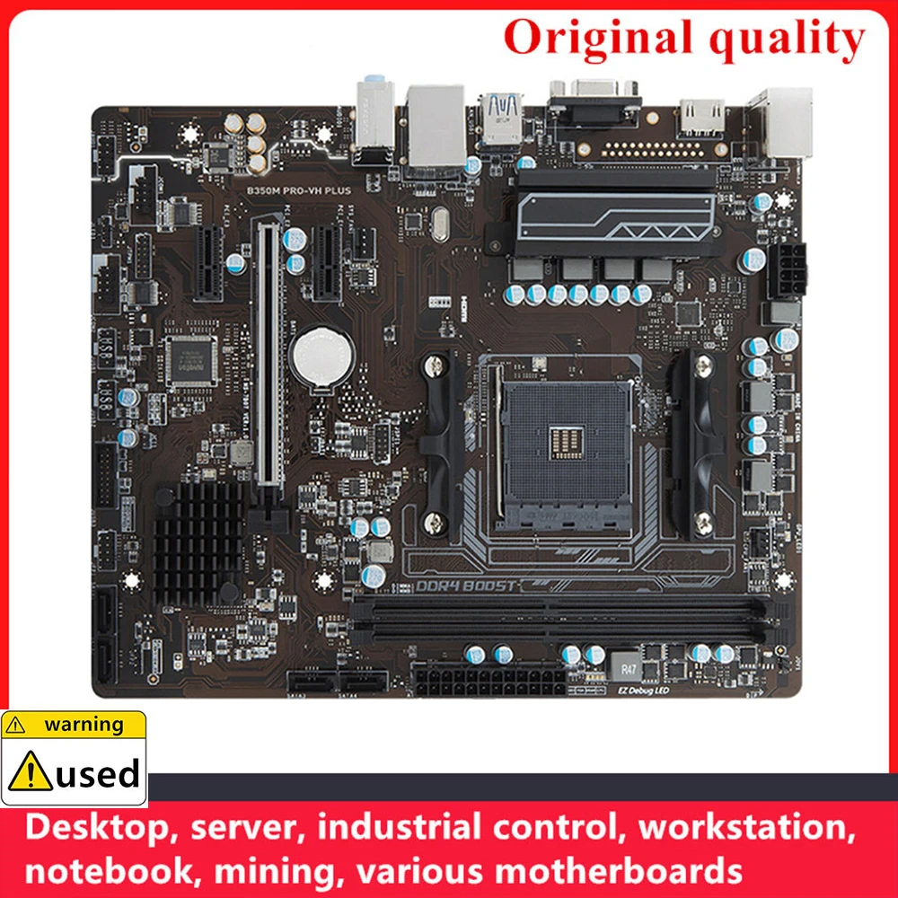 Placas-mãe B350M PRO-VH PLUS, soquete AM4, DDR4, 64GB, Desktop Mainboard, SATA III, USB 3.0