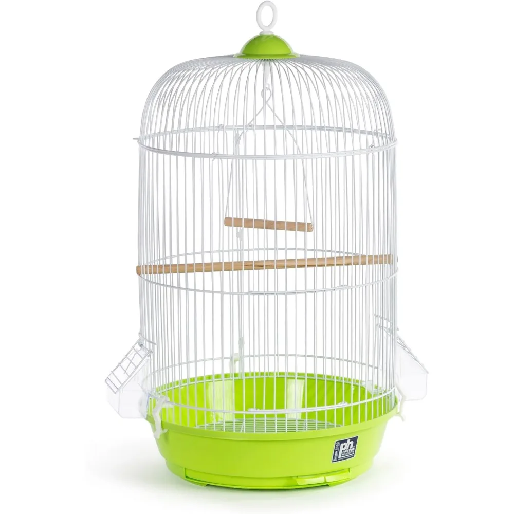 

Classic Round Bird Cage, Green,1/2" 16"L x 16"W x 26"H