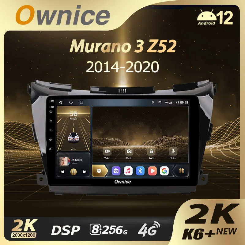 

Ownice K6+ 2K 10.36 for Nissan Murano 3 Z52 2014 - 2020 Car Radio Multimedia Video Player Navi Stereo GPS Android 12 No 2din DVD