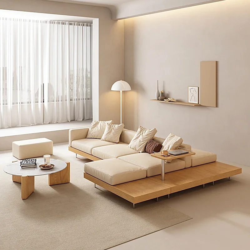 Light Luxury Japanese Style Quiet Wind Modern Simple Modern Luxury Couch Bed Designer Large Full Body Home Furniture