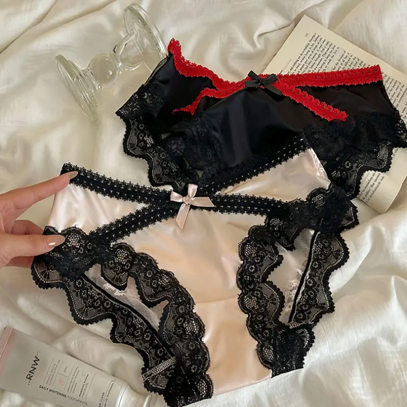 

Кружевные открытые трусики, атласные трусы из ледяного шелка, шелковистое нижнее белье, мягкое нижнее белье, трусики с низкой посадкой, мягкие трусы, удобное нижнее белье