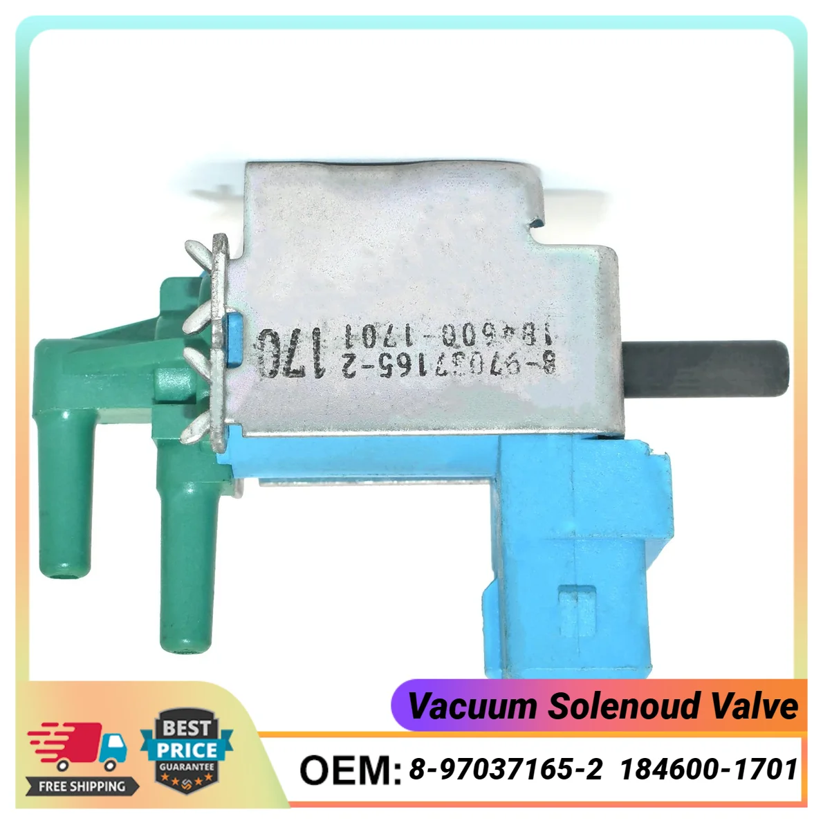 1PCS Vacuum Solenoud Valve 8-97037165-2 184600-1701 8970371652 1846001701 for 4HK1 NPR75 4JJ1 Car Accessories Auto Parts