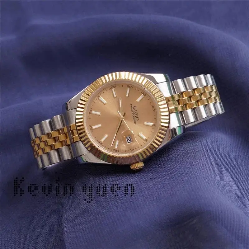 Роскошные мужские часы, автоматические механические часы из нержавеющей стали для Datejusts Style, розовое золото, синий, черный