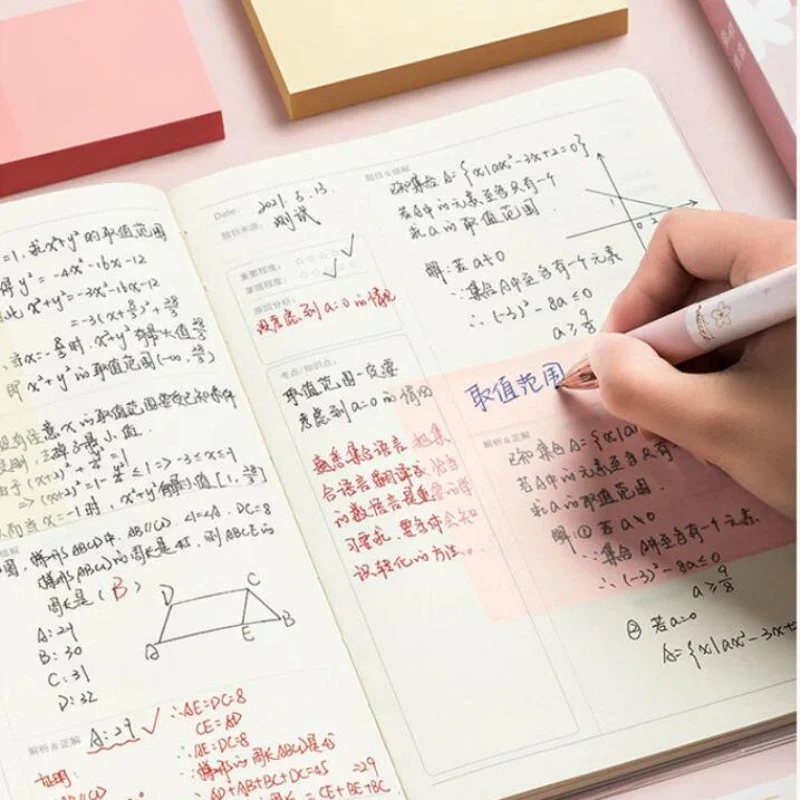 50 Sheets Transparent Waterproof Note Self-adhesive Memo Pad Sticky Note Sticker School Office Stationery Reminder Bookmark