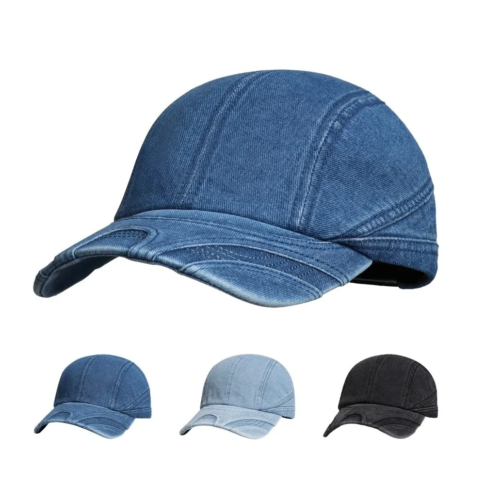 Versatile Retro Style Baseball Hats Embroidered Letters Solid Color Peaked Caps American Style Sunshade Hats Men Women