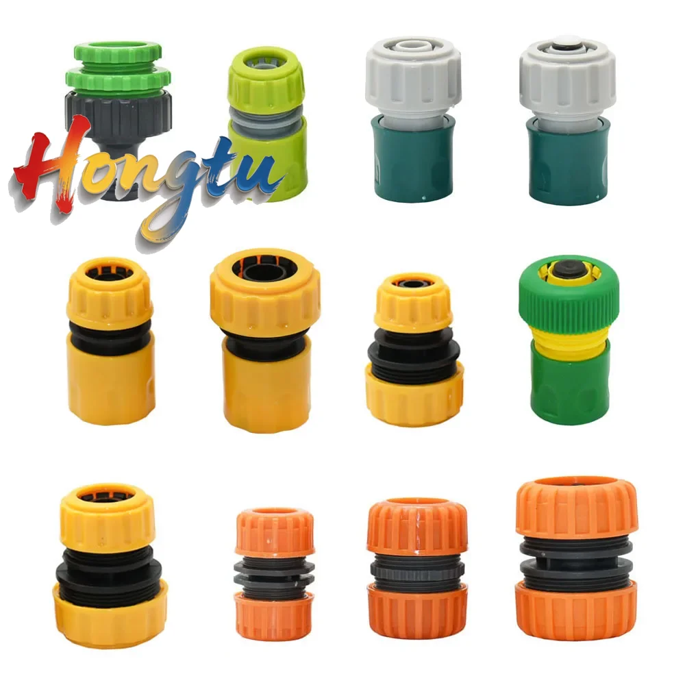 20pcs Garden Hose Quick Connectors - 1/2, 3/4, 1 Inch (16/20/32mm) Reducing Adapter with Stop Water Joint for Irrigation System
