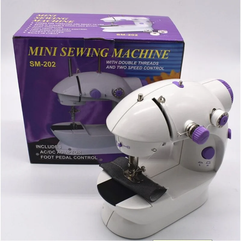 202 Small LED American and European Standard Power Supply Household Mini Sewing Machine