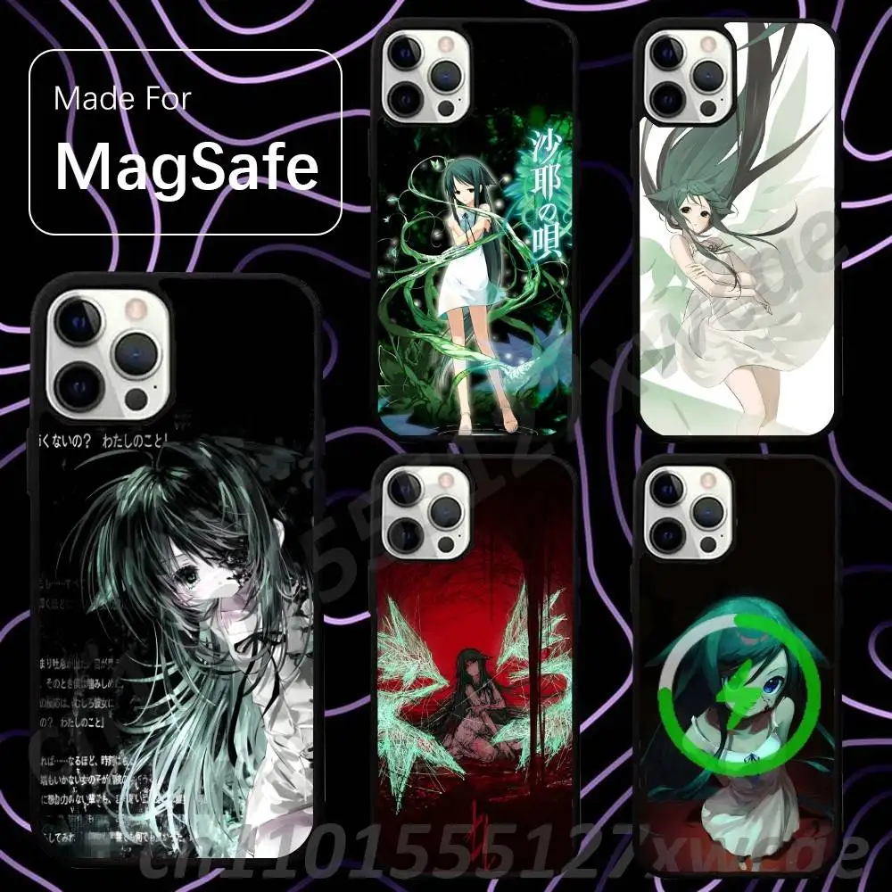 The Song Of Saya Saya No Uta For Magsafe Wireless Charger Case For iPhone 15,16,17,13,14,11,12,Pro,Max,Plus,E,Air,Mini Magnetic