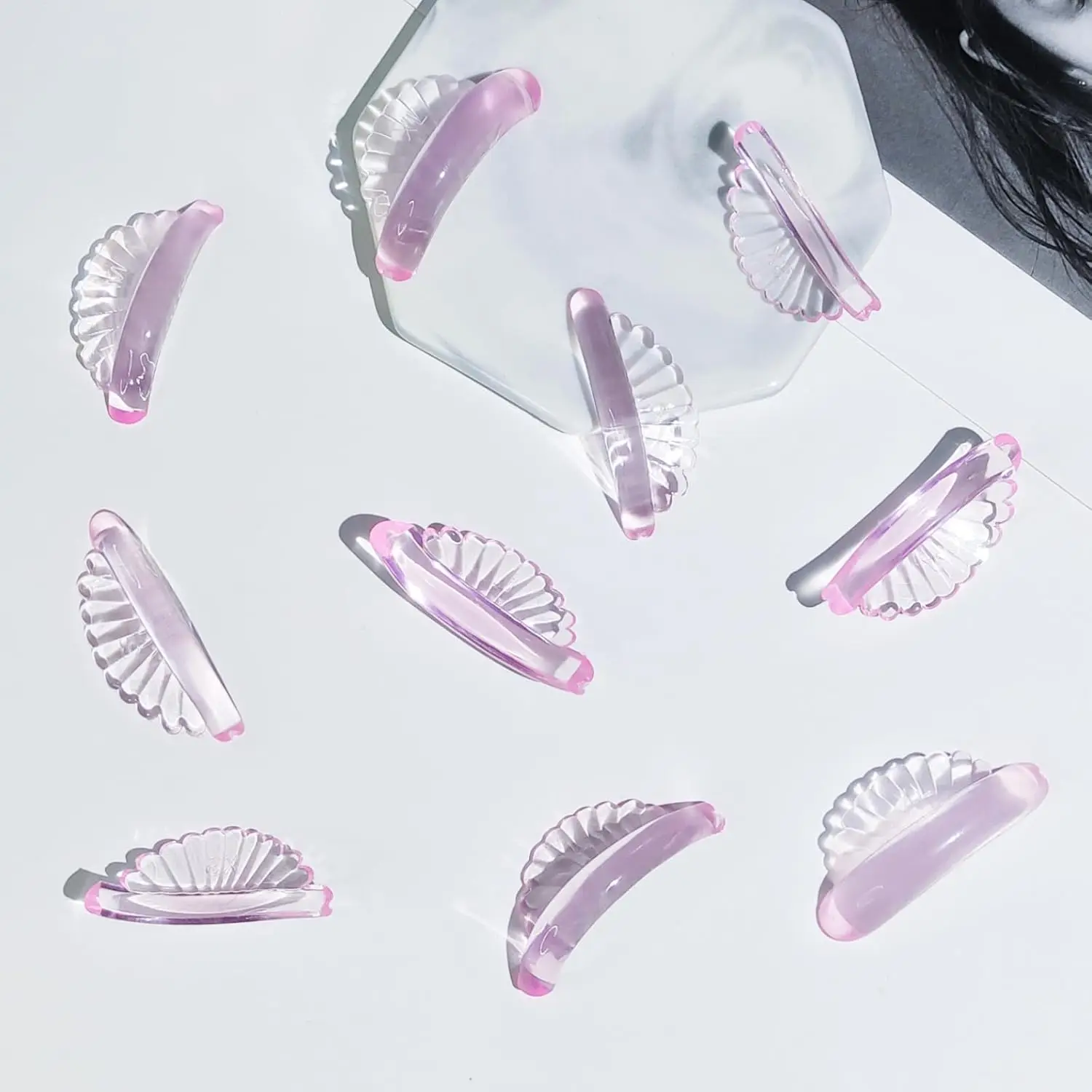 PERMANIA 5 Paar C-Curl Silikon-Wimpernformer, Wiederverwendbare Wimpernlifting-Pads, Wimpernlifting-Werkzeug