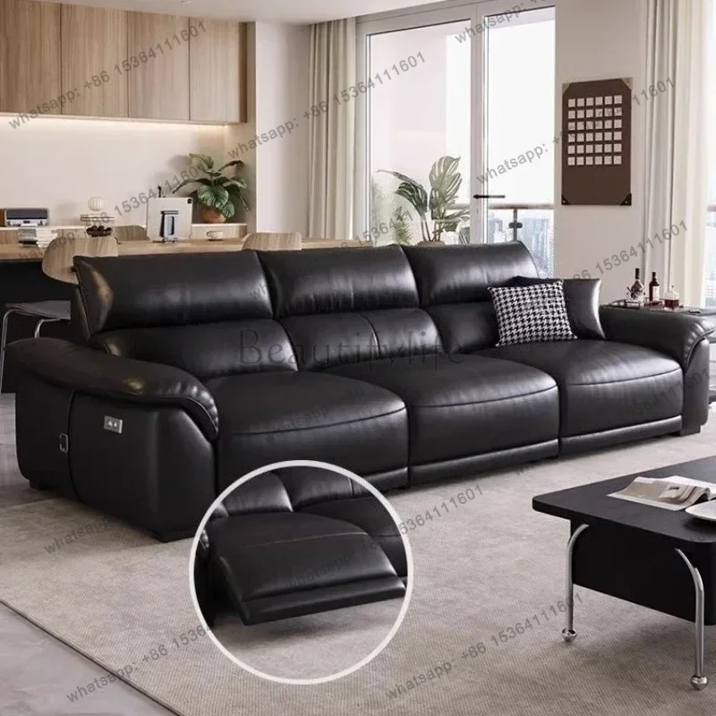 YJ Living Room Sofas And Seating Furniture Armchair Sofa Bed Luxury Modern Electric Retractable Multifunctional Leather Sofa Cou