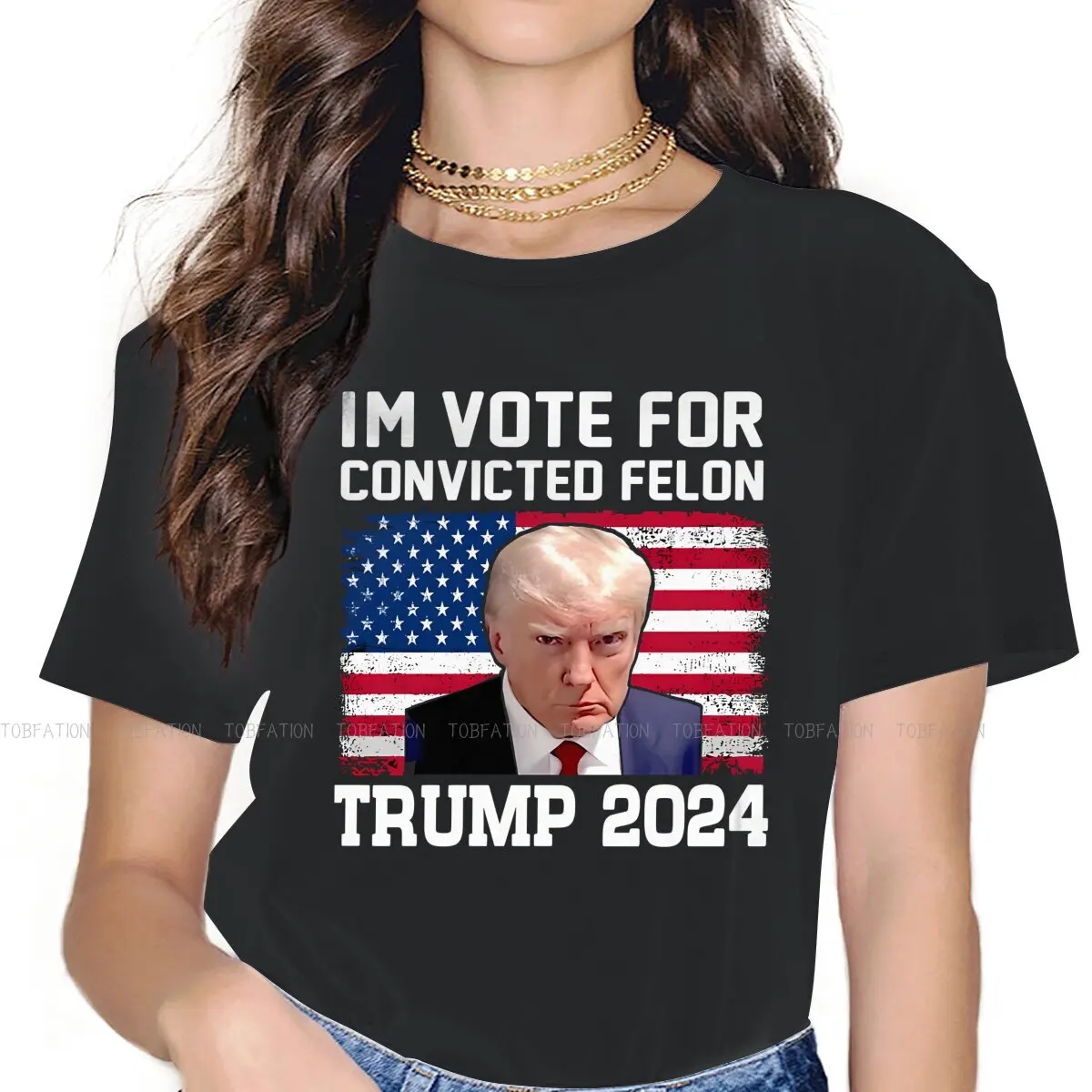 I'm Vote For Convicted Felon Special TShirt for Girl Trump USA Comfortable Creative Graphic  T Shirt Stuff