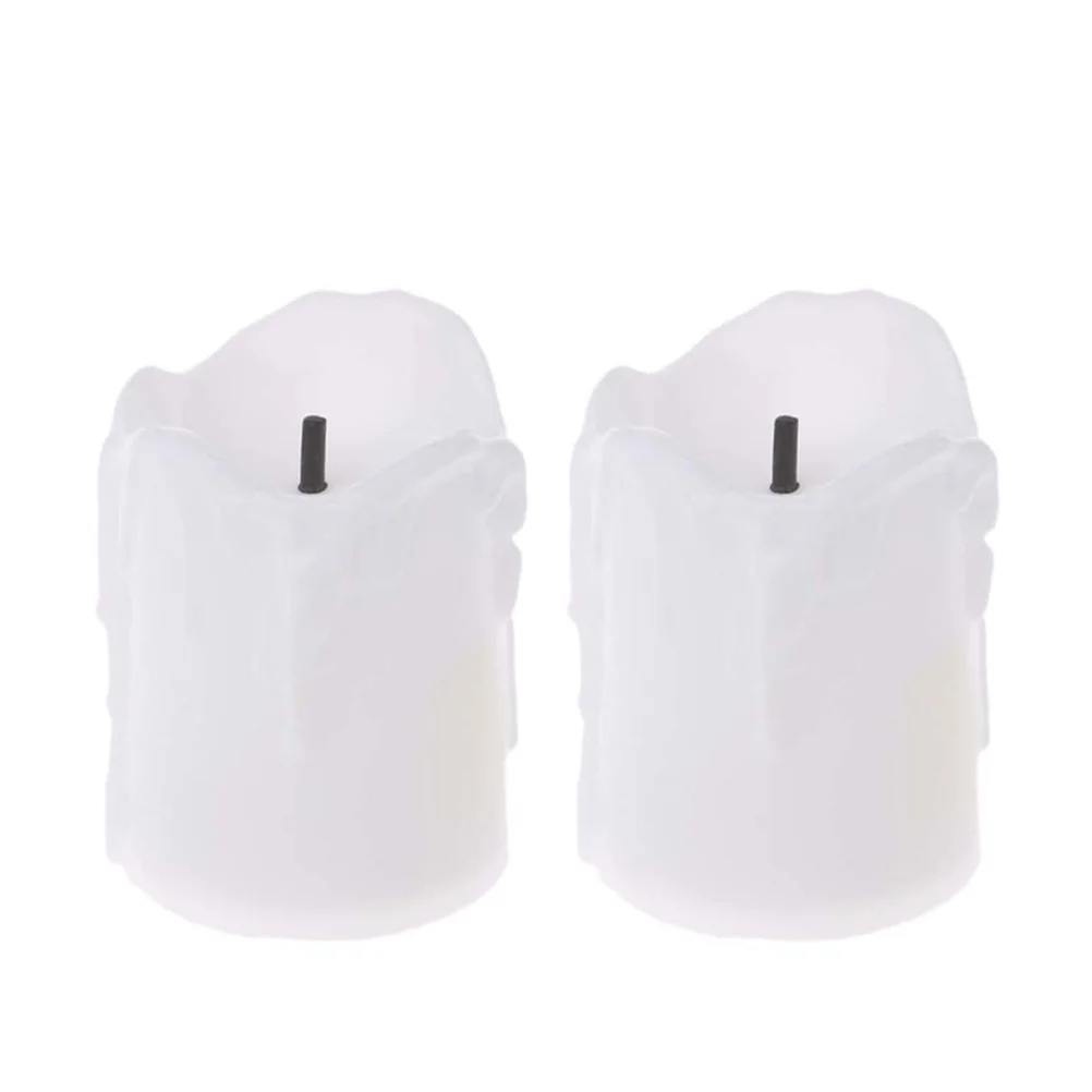 

2 Pcs Flashing Flameless Candles Flickering Lights Party Decorations