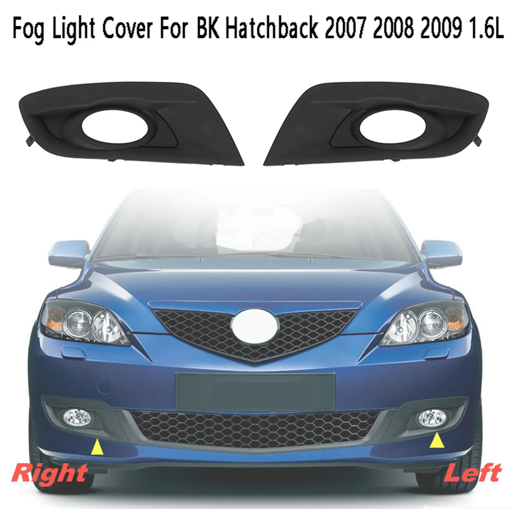 

Unique Front Bumper Fog Light Cover Fog Lamp Shade Fog Light Frame Hood For MAZDA 3 BK Hatchback 2007 2008 2009 1.6L