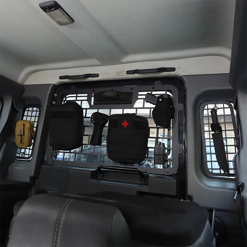 Pour Land Rover Defender 2004-2018 en alliage d'aluminium coffre de voiture hayon petite fenêtre verre sac suspendu plaque suspendue accessoires de voiture
