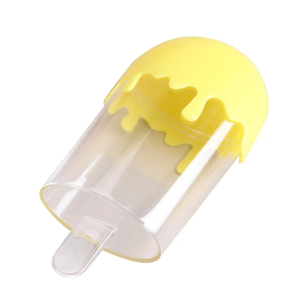 

12PCS Transparent Plastic Candy Box Ice Cream Shape Sugar Containers Holder for Party Birthday Wedding Yellow