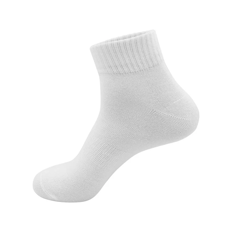 New Men\'s and Women\'s Socks Casual Cotton Socks Autumn and Summer Combed Cotton Solid Color Tube Socks Manufacturer Customized