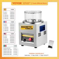 VEVOR KT-185 Magnetic Tumbler Jewelry Polisher Mini Metal Finisher Finishing Machine AC 110V/220V Gold Precision Parts Polisher