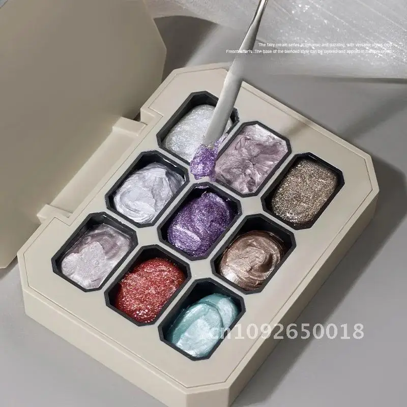 Nuovo 2.5gx9 colori Nail Art Colorato Crema Fata Polvere Decorazione Pigmento Estate per Manicure Design Professionale Pasta