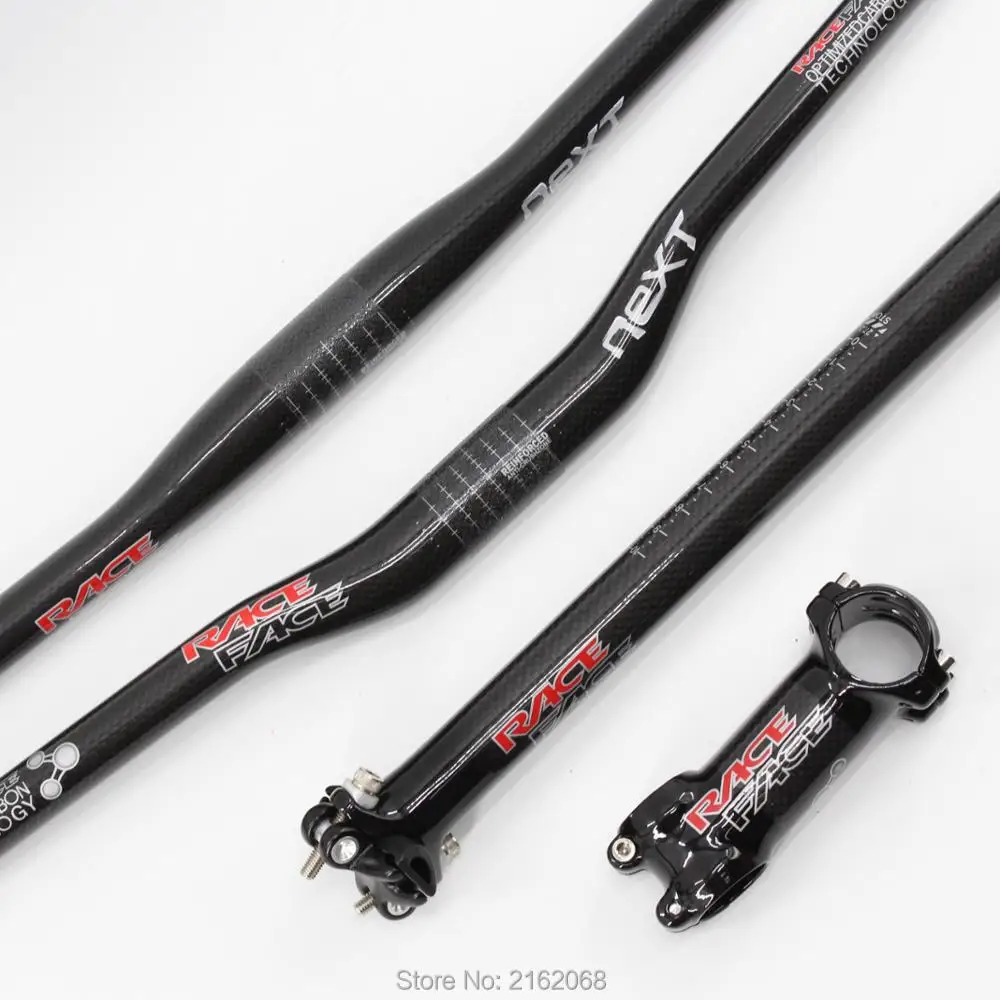 Brand New Next Mountain&Road Bike 3K Full Carbon Fibre Bicycle Handlebar carbon Seatpost Stem 6/17 Angles MTB Sets