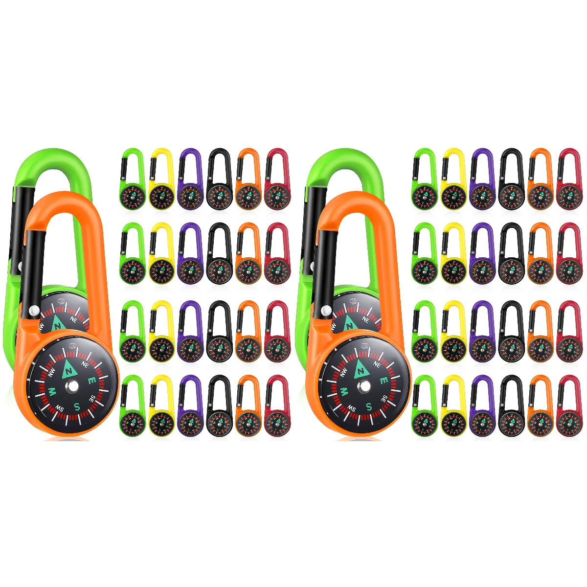 

Plastic Compass Guide Clip-on Carabiners Climbing Hiking Keychain Portable Gear Outdoor Playset