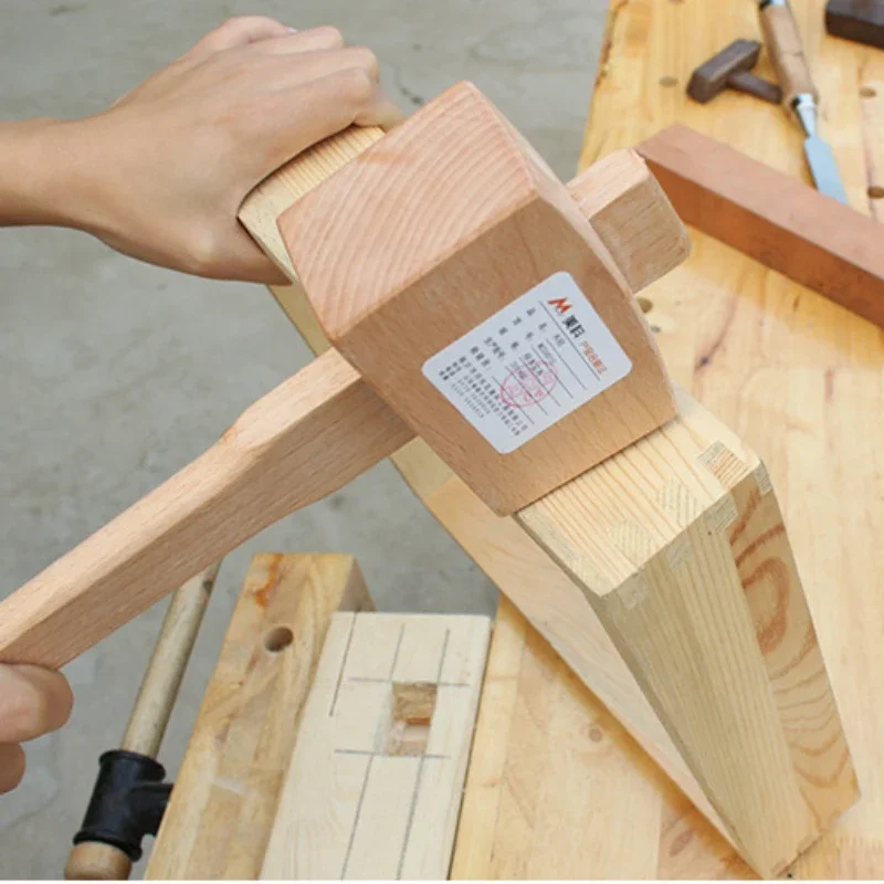Imagem -02 - Martelo do Woodworking da Madeira Maciça Ferramentas Manuais da Construção do Trabalho Profissional Faia Pequena Handmade Carpinteiro Faça Você Mesmo do Martelo