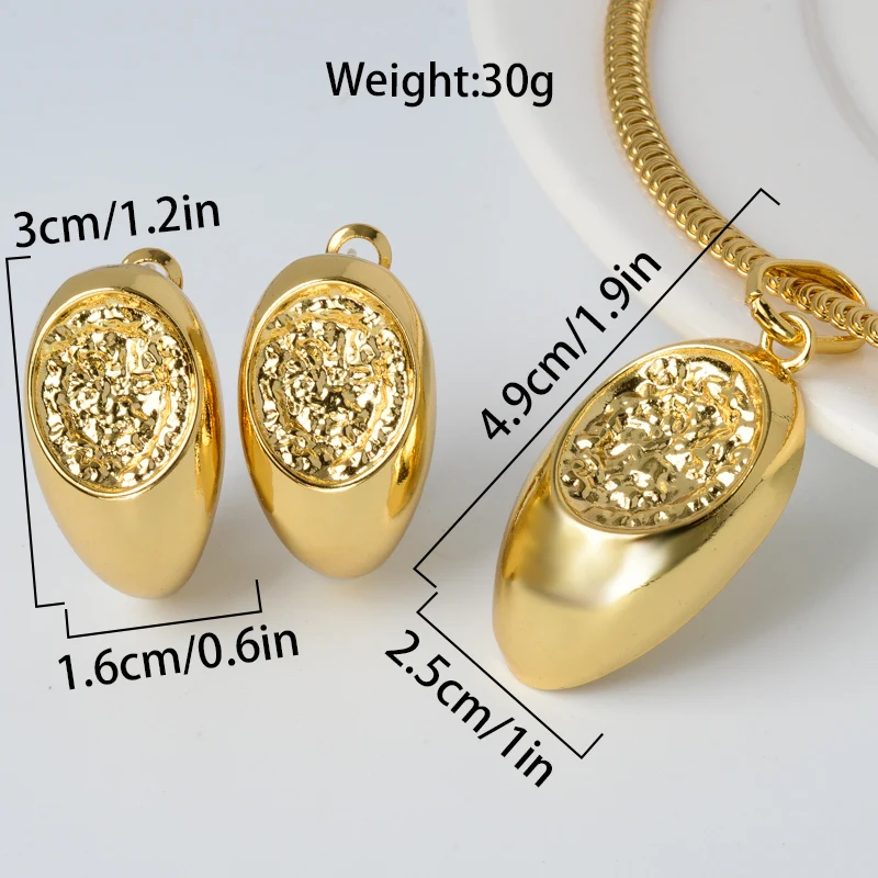 Sunny Jewelry Sets Fashion Classic 18K Gold Plated Hot Sale For Women Earrings Pendent Necklace Romantic Wedding Party