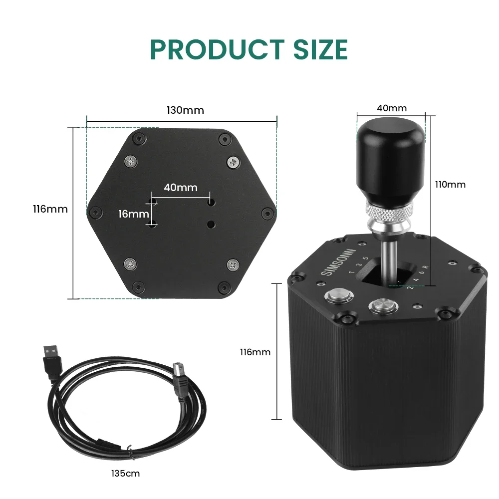 SIMSONN Merek PC USB Simulator Shifter Permainan Roda Kemudi Gear Shifter Grosir Joystick & Game Controllers