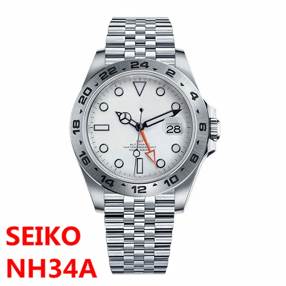 

Luxury Corgeut GMT 39mm Men Mechanical Wristwatch Sapphire Glass Stainless Steel 100M Waterproof NH34 Automatic Dress Watches
