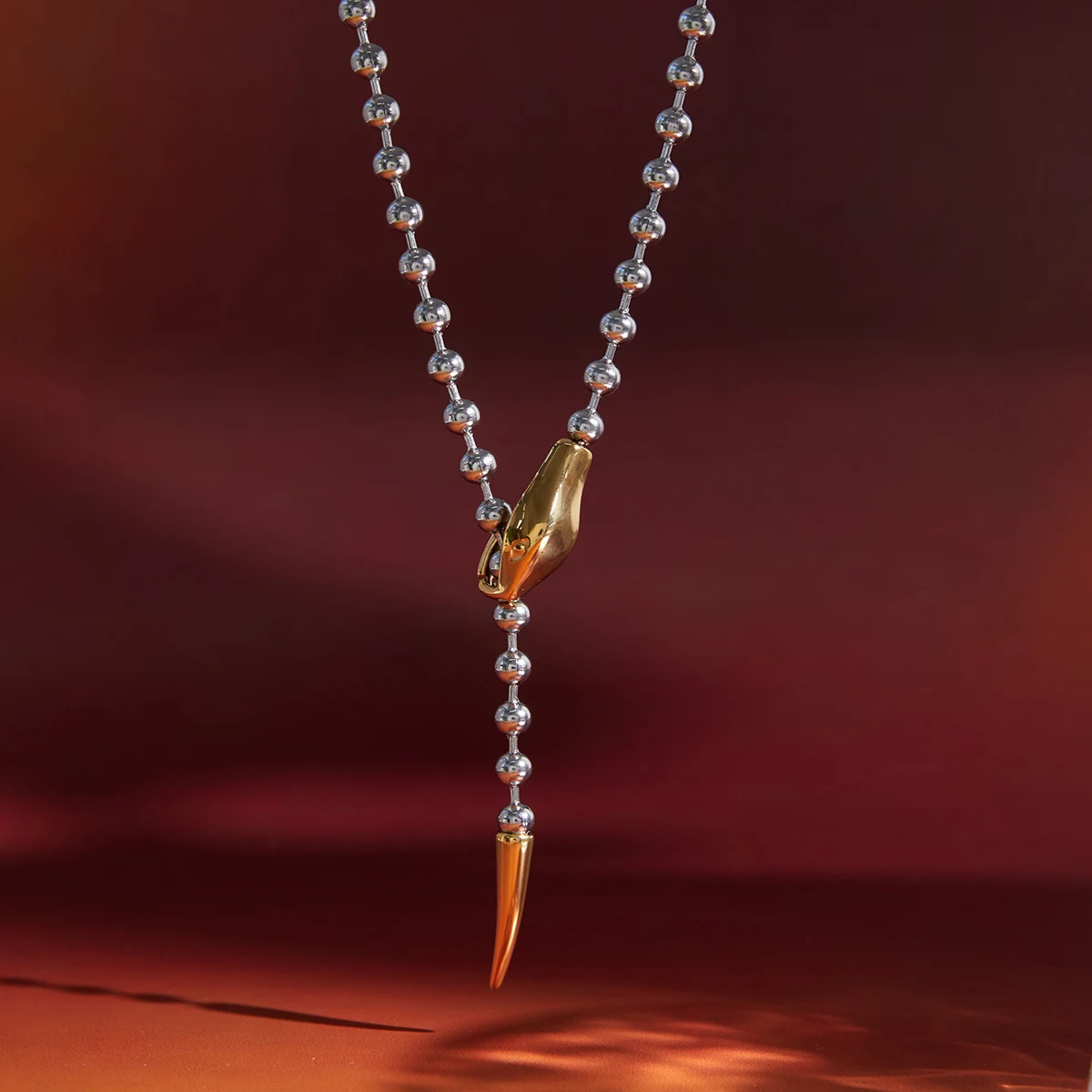 

Youthway Classic Snake Shape Mixed Color Necklace For Women 18K Gold PVD Plated Stainless Steel Necklace Simple Fashion Jewelry
