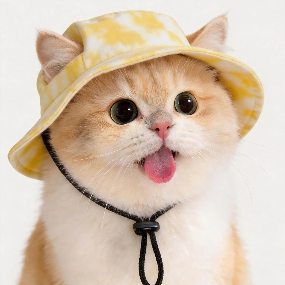 Small Dog Cat Hats Summer Sun Hat Cat Cowboy Hat with Ear Holes Pet Birthday Party Costume Cat Headwear Puppy Dog Chihuahua Cap - view 4