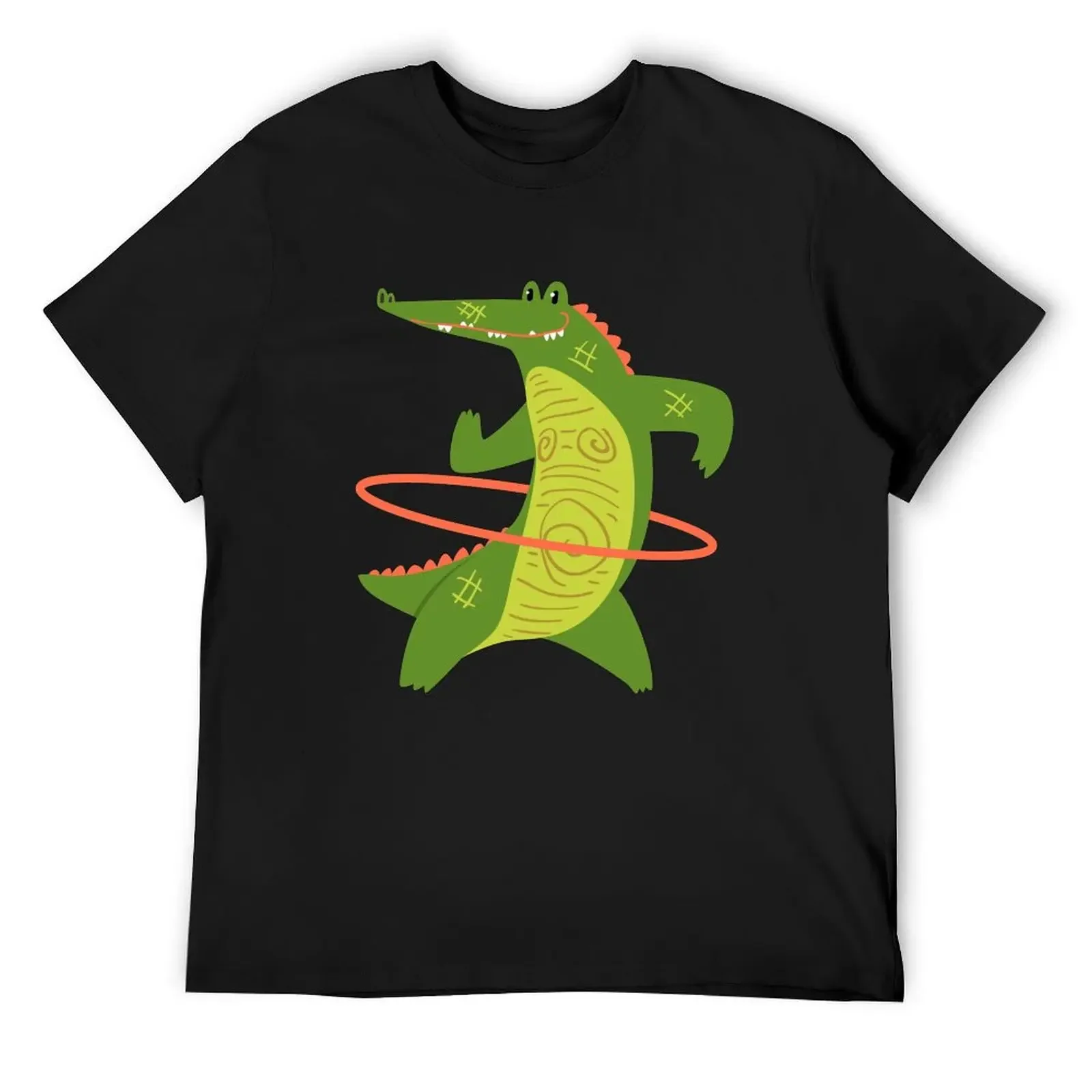 

Hip Hooper Alligator Hoopdancing with Hula Hoop T-Shirt graphics for a boy mens graphic t-shirts hip hop