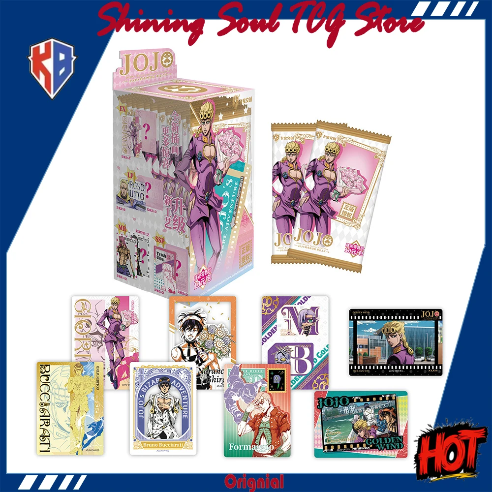 

Оригинальные коллекционные карточки KABAO JOJO's Bizarre Adventure Golden Wind, вторая серия, аниме-бустер-паки