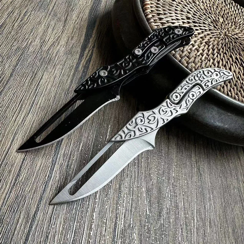 New Mini Folding Knife Self Defense Pocket Knife For Men EDC Outdoor Foldable Tactical Hunting Utility Knife Hand Tools