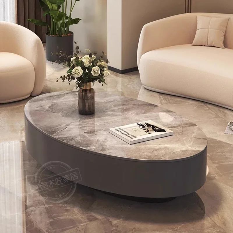 Nordic Bedroom Coffee Tables Modern Design Drawers Round Coffee Table Industrial Luxury Mueble Entrada Recibidor Home Furniture