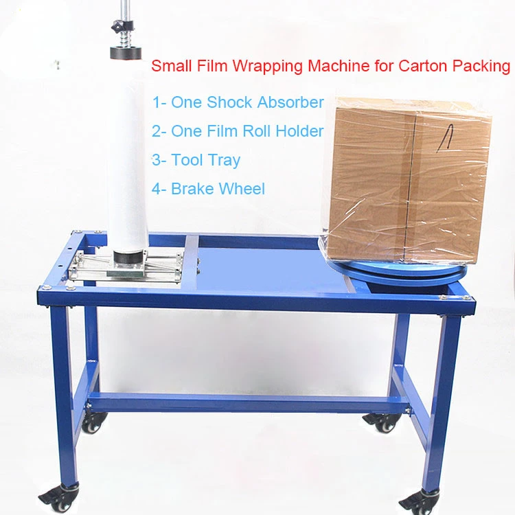 semi-automatic Stretch film Wrapping Machine Plastic Film Roll Dispenser For carton packing