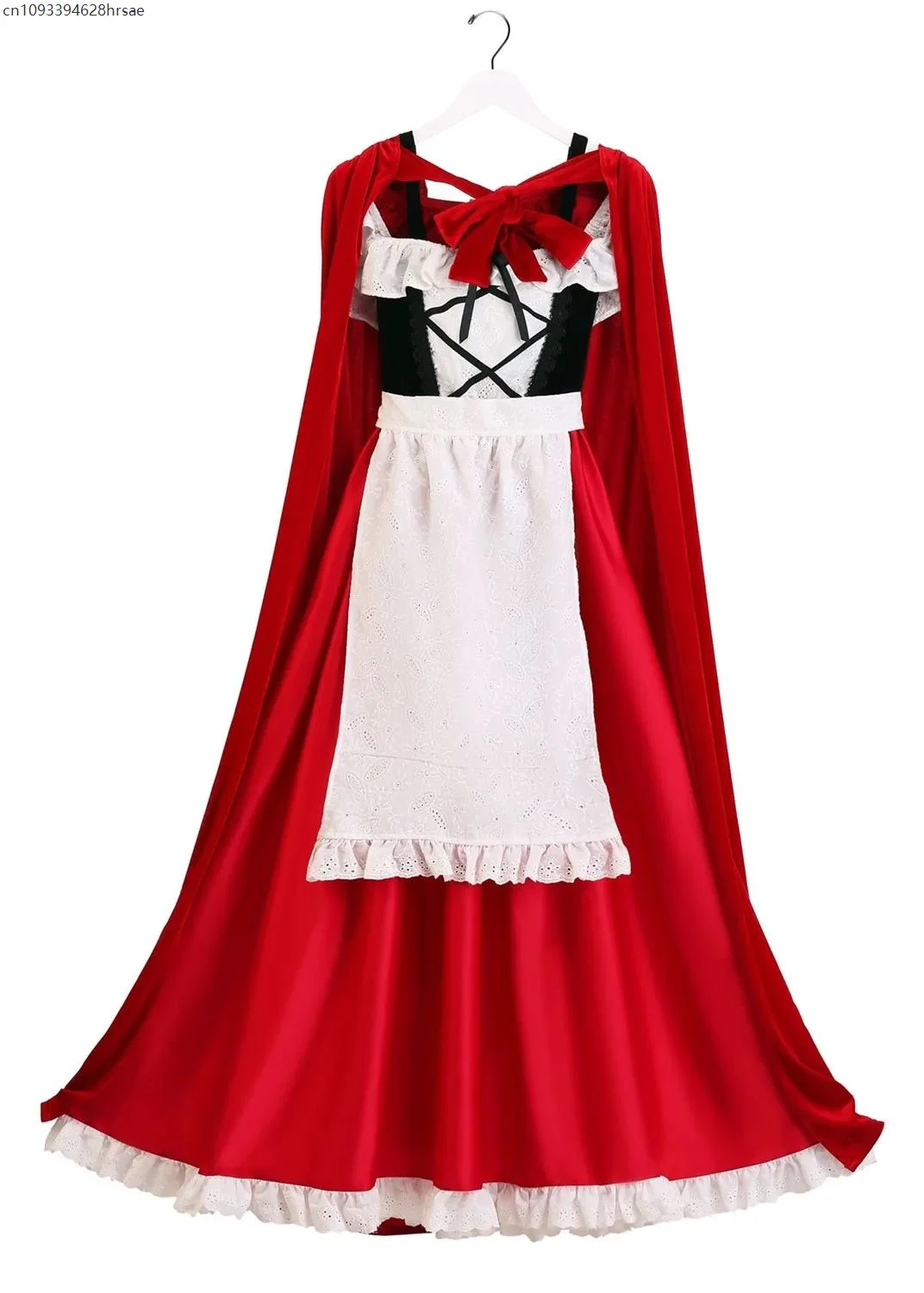 

Halloween Purim Party Fairy Tale Little Red Riding Hooded Cosplay Dress Carnival Masquerade Anime Classic Witch Fancy Costume