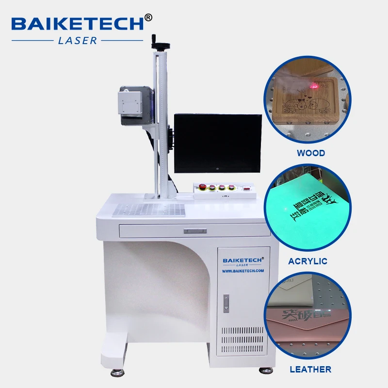 TH-50Pro 50W High Quality CO2 Laser Marking Marker Machine for Leather Paper Plastic Glass Ceramic Acrylic Laser Engraving