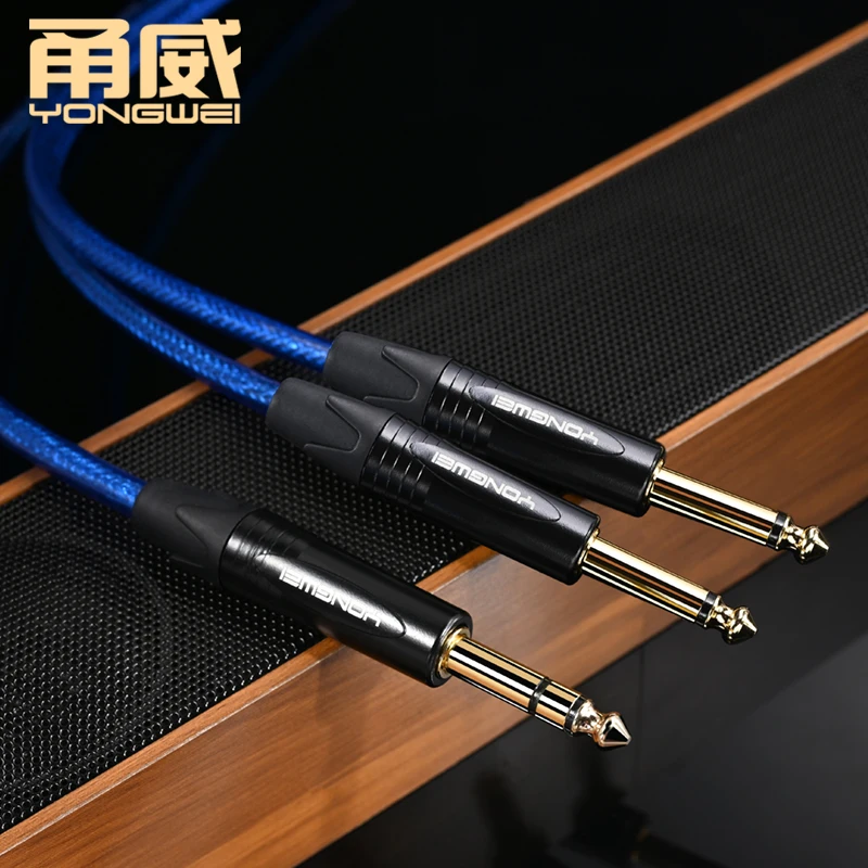 YONGWEI Cable auxiliar para guitarra eléctrica, conector de Audio de 6.5mm a 6.5mm, amplificador de teclado y bajo, de 6.35mm