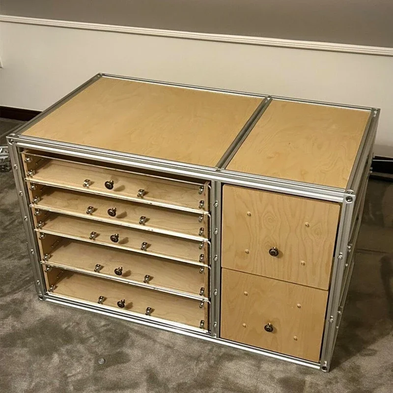Aluminum profile record cabinet, ocean plate multi-layer rack