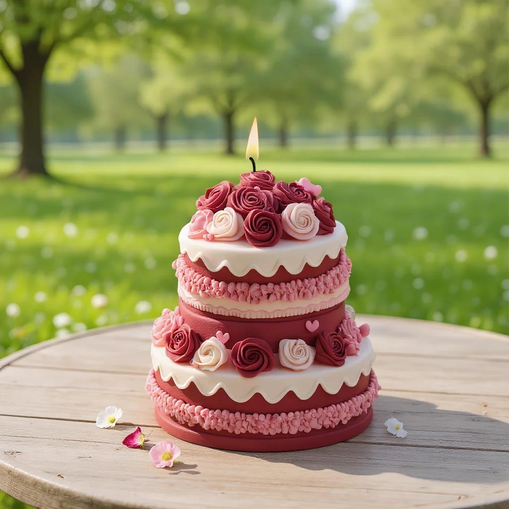 

3D Rose Cake Scented Candle Silicone Mold DIY Flower Diffuser Stone Ornament Handmade Soap Molds for Candles Making Supplies