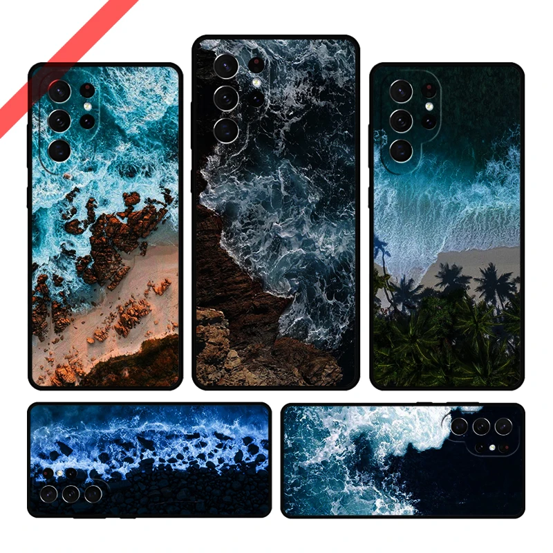 Blue Sea Phone Case For Samsung Galaxy S20 FE S21 S10 S23 Plus S24 S22 Ultra Coque Note20 Note10 S9 S8 Cover Capa