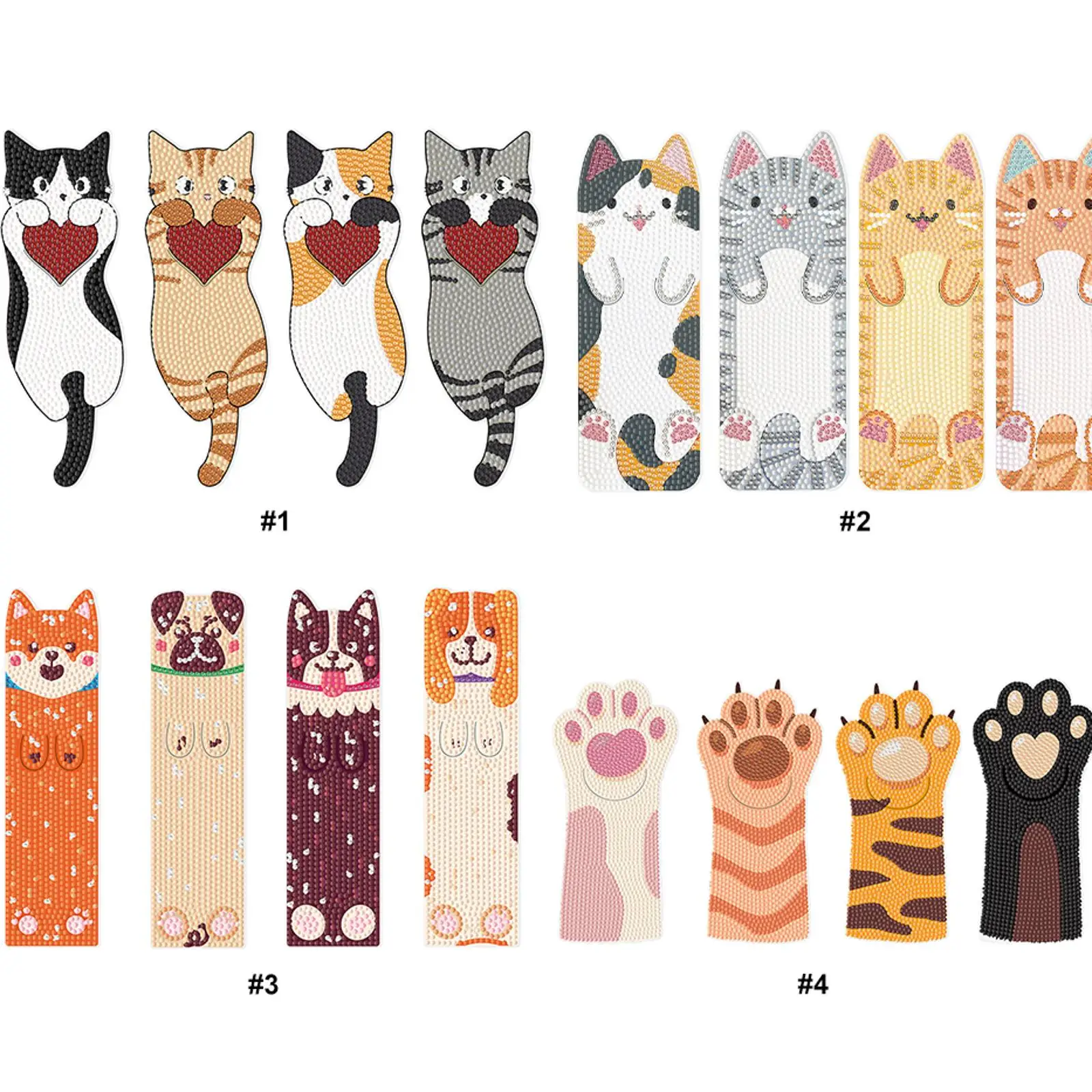 

3Pcs Cat Patterns DIY Diamond Painting Bookmark Diamond Bookmark Art Projects for Readers Home Office Book Decor & Gift Idea