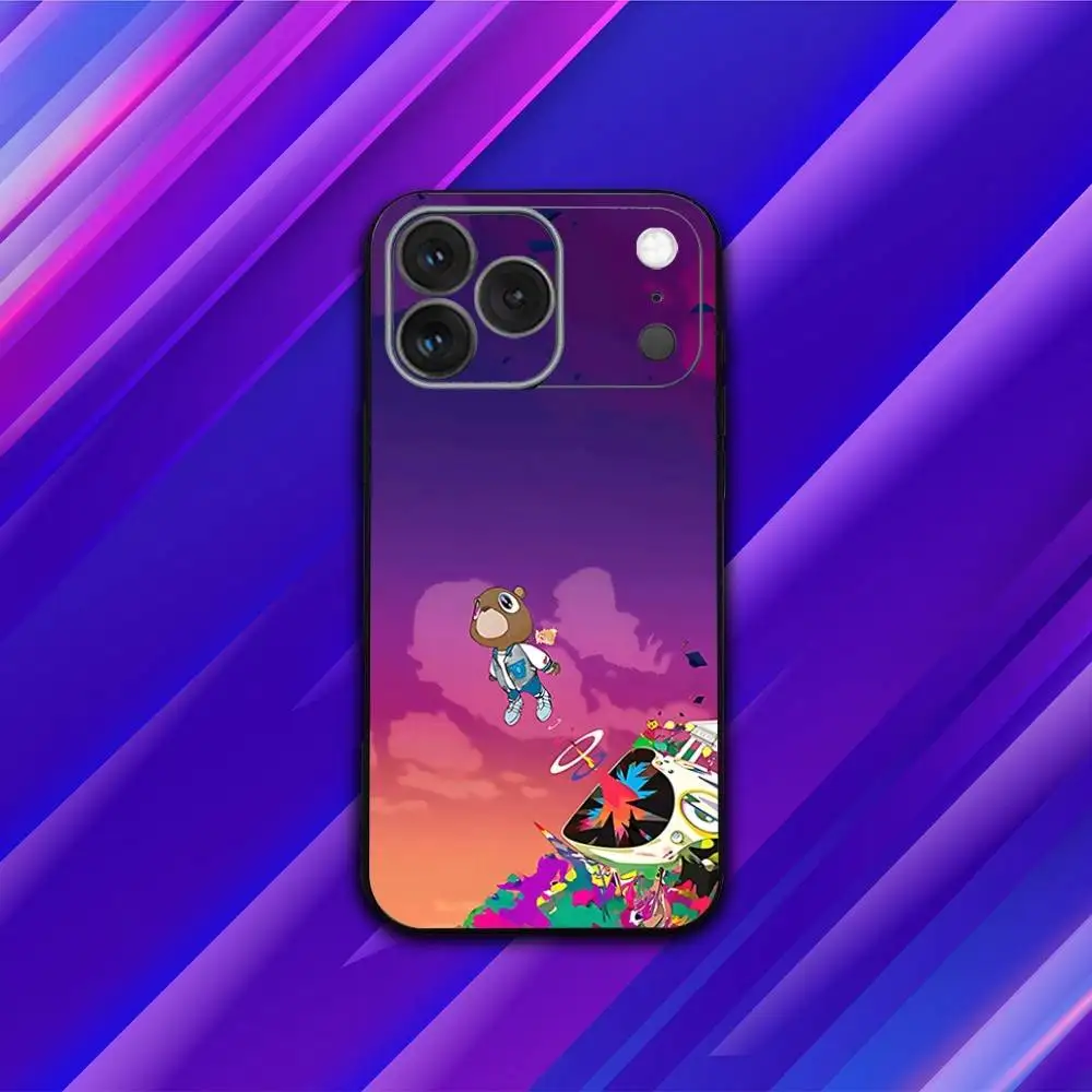 حافظة هاتف K-Kanye Rapper West Bully لهاتف iPhone 17,16,15,14,13,12,11,Pro,Max,Plus,X,XS,SE4,E,Mini,Soft Black Case