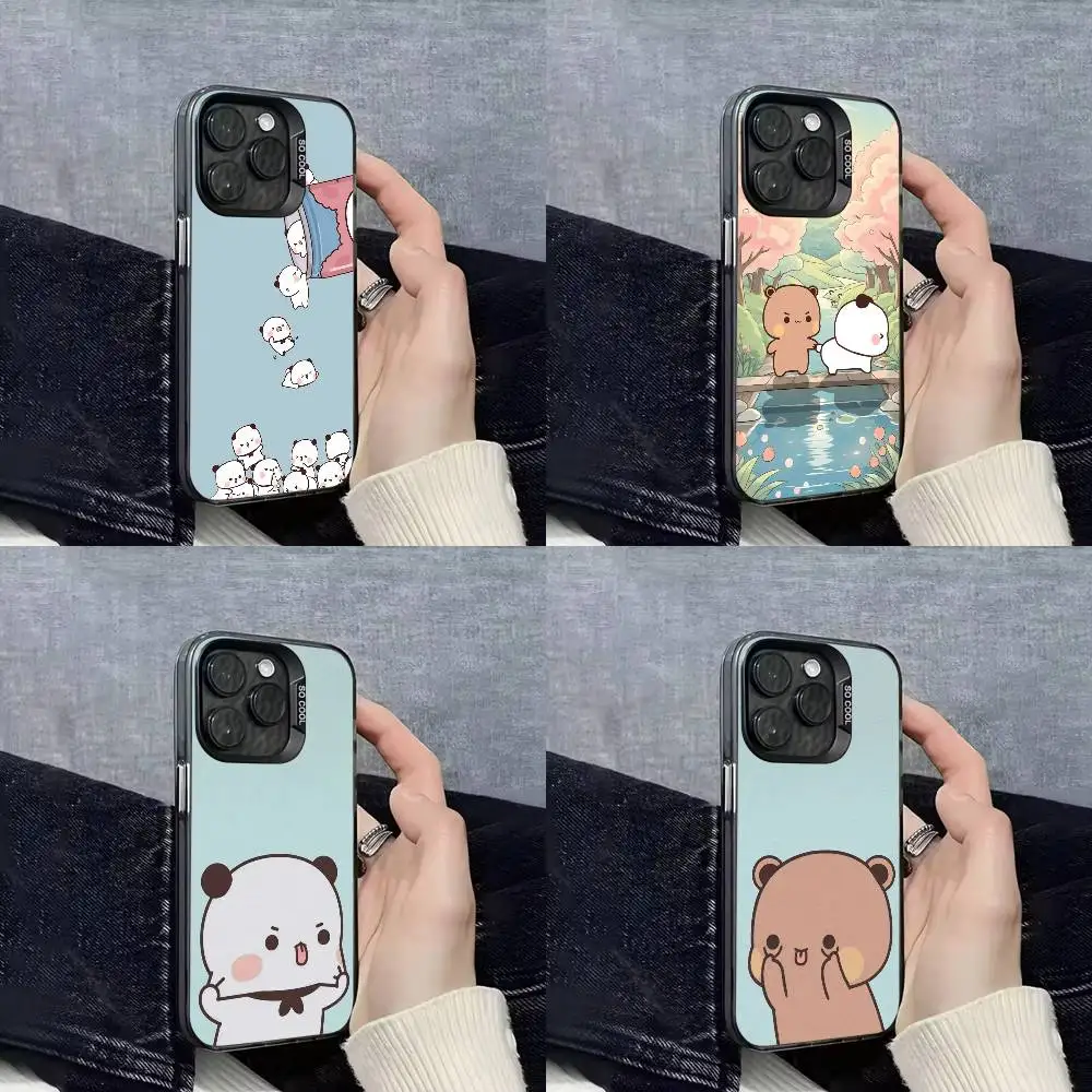 

Cartoon Funny B-Bubu Dudu Phone Case For iPhone 16,15,14,13,12,11,Mini,Pro,E,SE4,XS,MAX Black Candy Matte Cover