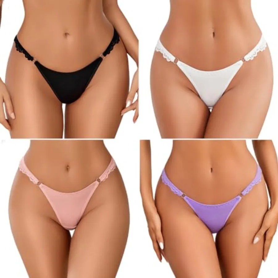 

Avidlove Sexy Panties for Women Lace Cheeky Underwear String Bikini Panty Ladies High Cut Hipster