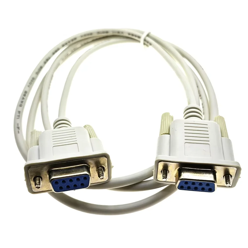 1PCS DB9 Serial Cable 9Pin RS232 Male/Female Straight/Crossover Type PC Converter Expansion Cable 1.5M Extension Cable